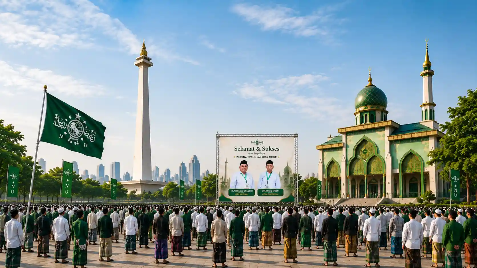 Kebersamaan pengurus dan warga PWNU Pengurus Wilayah Provinsi Kalimantan Utara